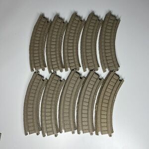 10 Piece Thomas & Friends Trackmaster Train 7” Curve Ballast Track Brown Tan